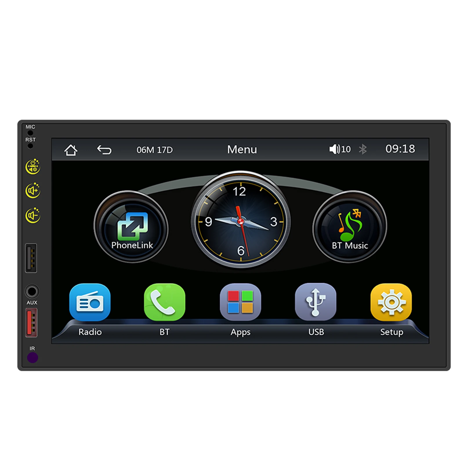 

7inch Carplay Car MP5 Player Universal Bluetooth Receiver Hands Free Call USB FM Colorful Lights Car Stereo Radio Audio System
