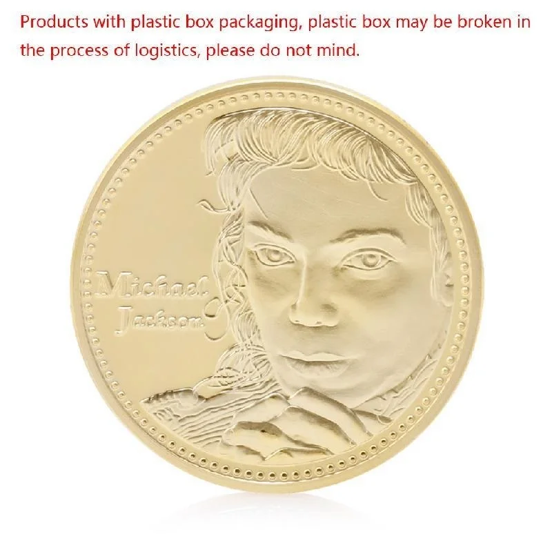 

The King of Popular Thriller Moonwalk Gold Plated Commemorative Coin Collection