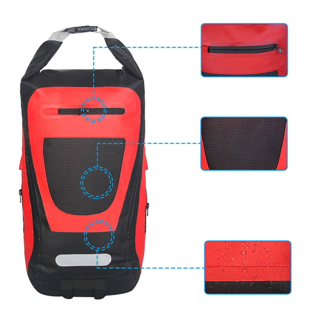 Outdoor sports waterproof bag 25L snorkeling swimming drifting waterproof bag beach diving backpack travel camping storage bag