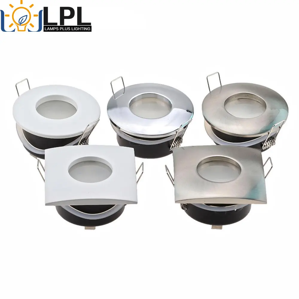 

New Design IP65 Waterproof Recessed GU10/MR16 Led Spot Light Fixtures Downlight Frame Round Square GU10 Spotlight Bulb Housing