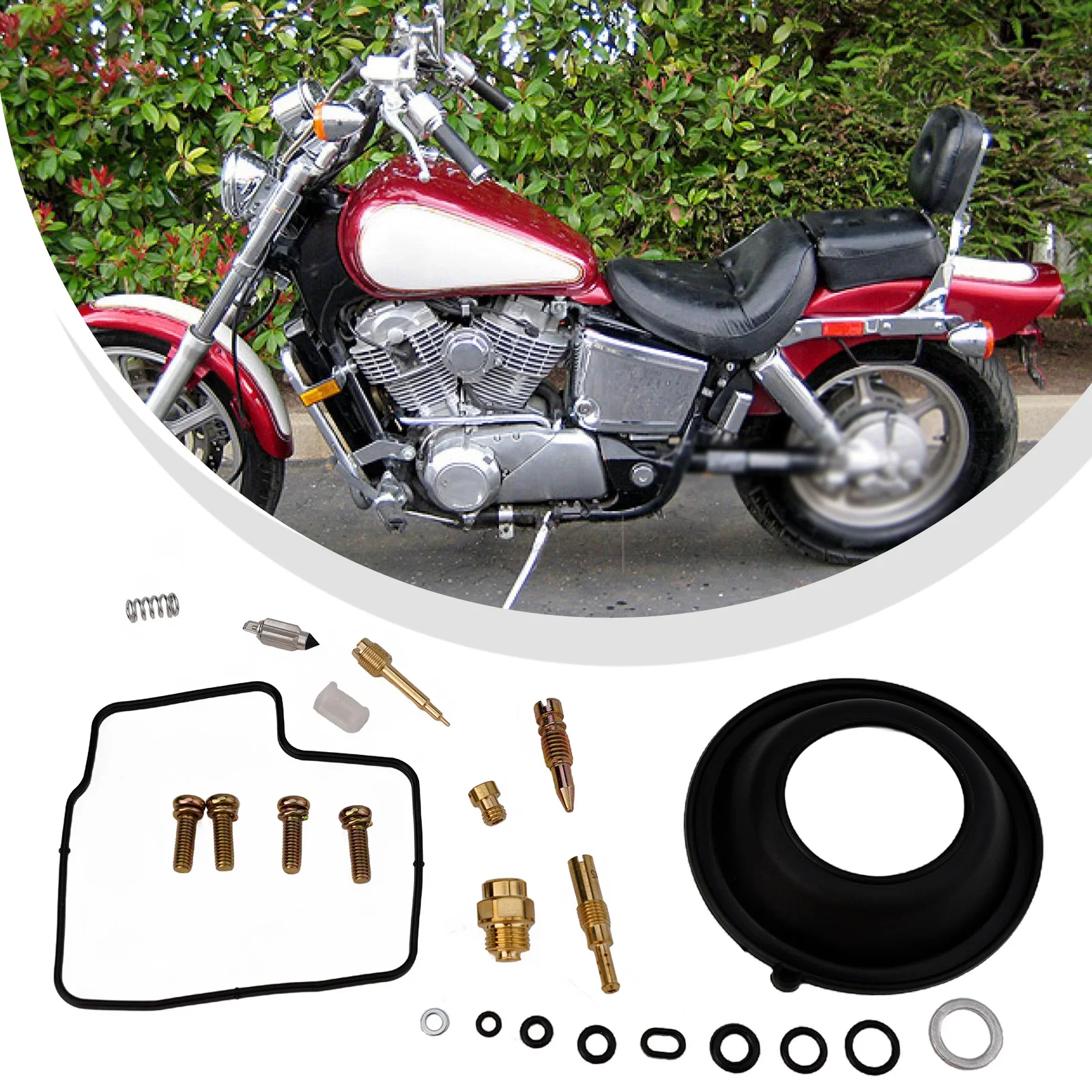 Полный комплект для ремонта карбюратора 1997 2007 Honda Shadow Spirit 1100 VT1100C. Простая