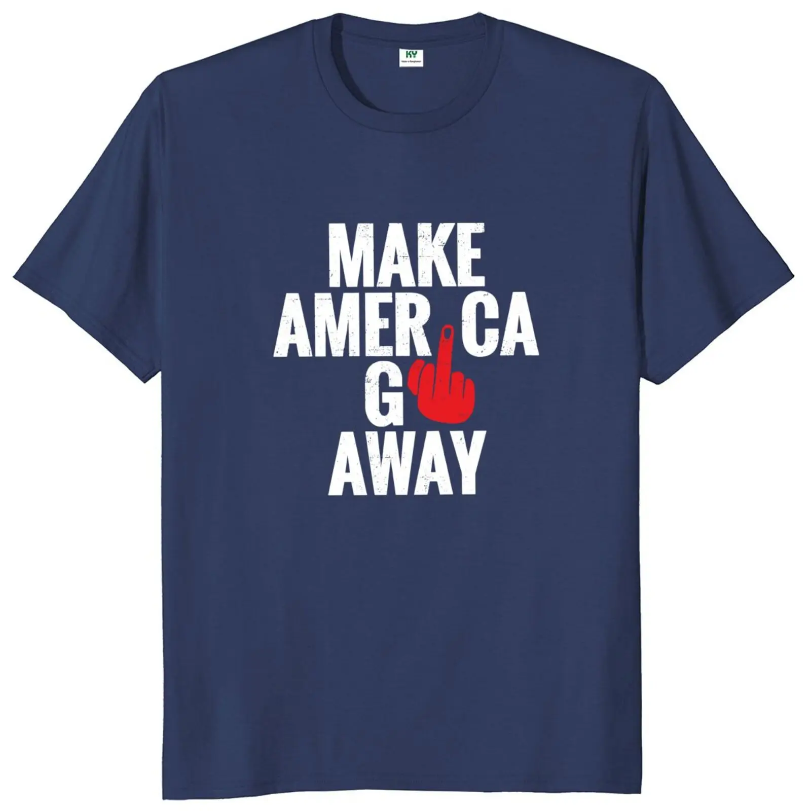 Футболка Make America Go Away в стиле ретро с забавными цитатами Y2k для мужчин и женщин