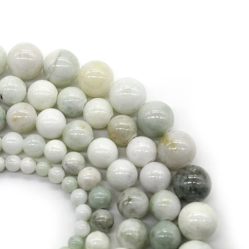 Бусины из натурального камня голубые белые персидские нефритовые хрустальные