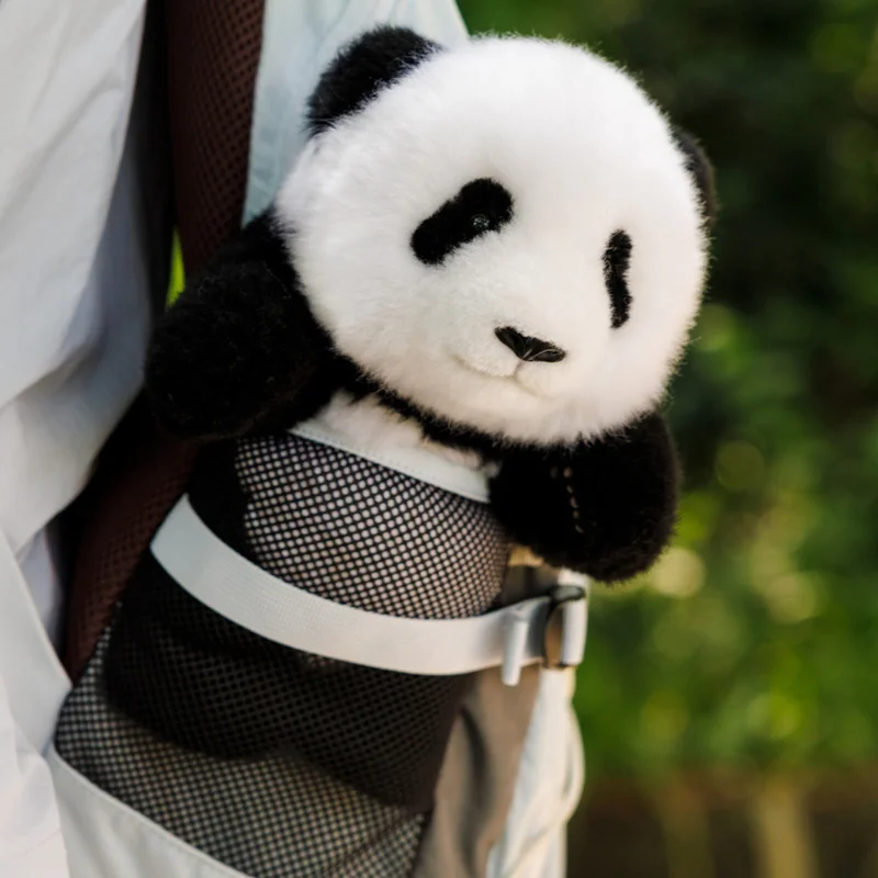 Фото Kawaii Panda Huahua Menglan, милая имитация плюшевой куклы, детские модные игрушки, уютное украшение для спальни, милые рождественские подарки для девочек №3