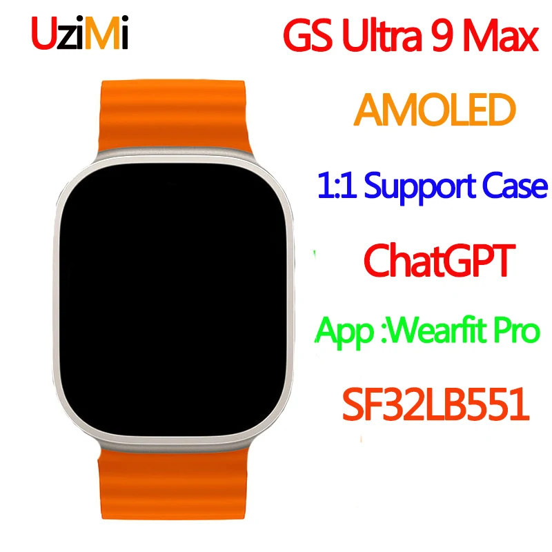 

Умные часы GS Ultra 9 Max с AMOLED-экраном, 49 мм