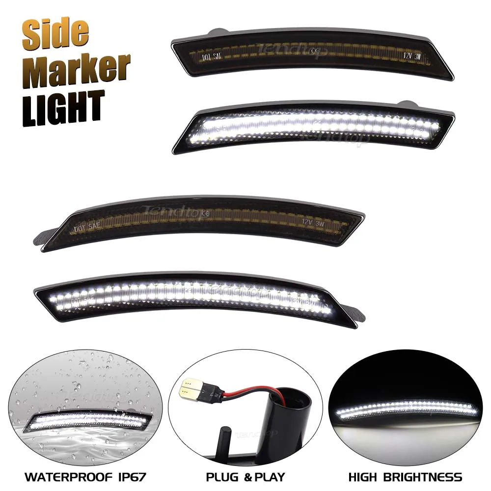 4 шт. дымчатые линзы передний задний бампер светодиодный указатель поворота