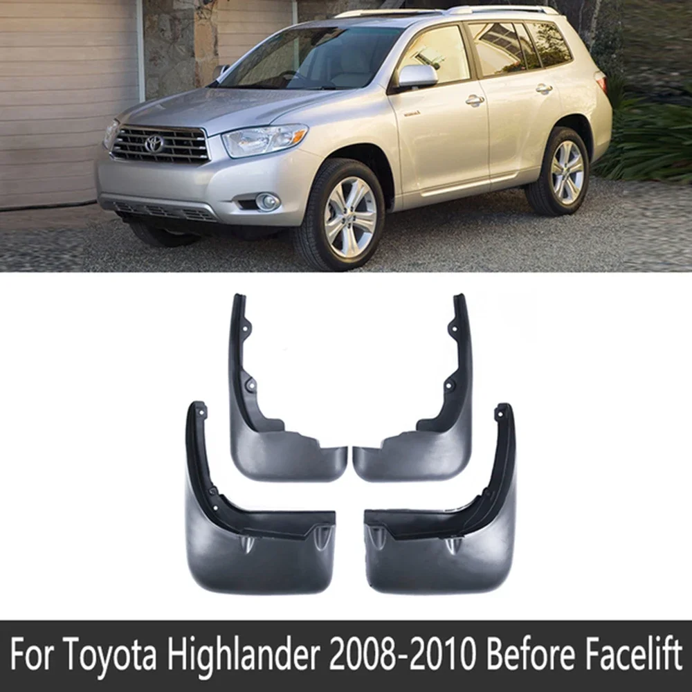 

Брызговики 4x для Toyota Highlander Kluger XU40 XU 40 2008 2009 2010 2011 2012 2013 крылья брызговики задние аксессуары