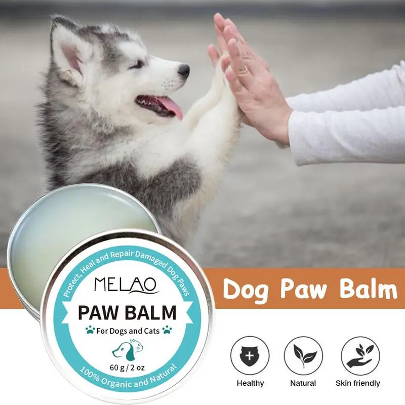 

Dog Paw Balm 60g Organic Dog Paw Butter Moisturizer For Dry Paws & Nose Dogs Rough Skin Soother Pet Paw Heat Protectant Pet Care