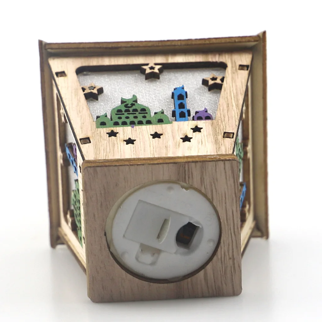 Деревянные висячие огни бревенчатой кабины украшения на Рамадан теплая лампа