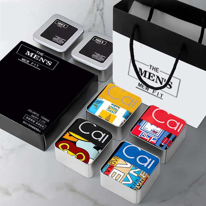 Men's Panties Set Boxers Men Boxer Shorts Soft Cotton Underpants Male Breathable Man Underwear U Convex Pouch Plus Size M-3XL