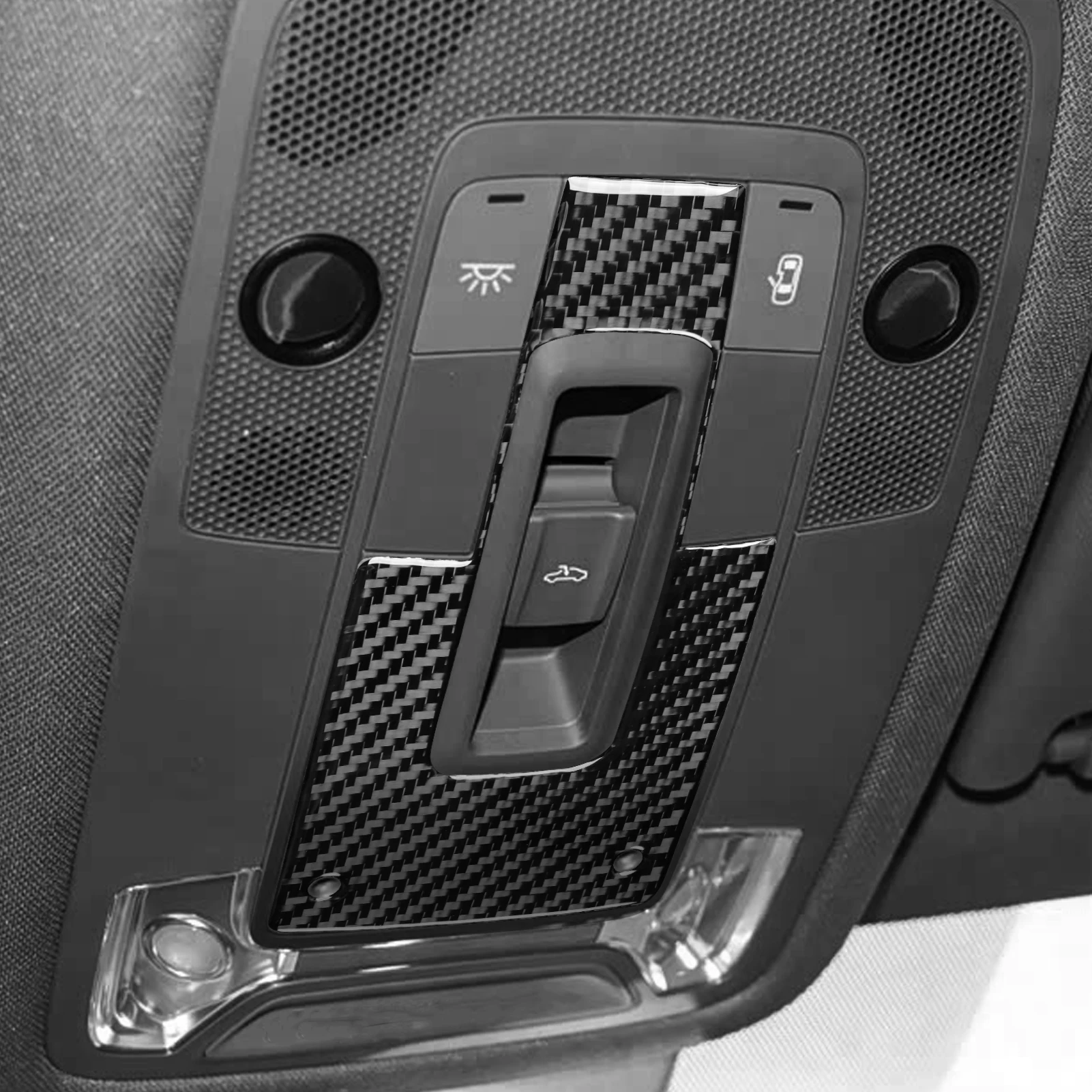 Фото Для Audi A3 S3 8Y 2021-2025 углеродное волокно передняя крыша люк кнопка переключателя панель отделка автомобильные аксессуары декоративная наклейка №2