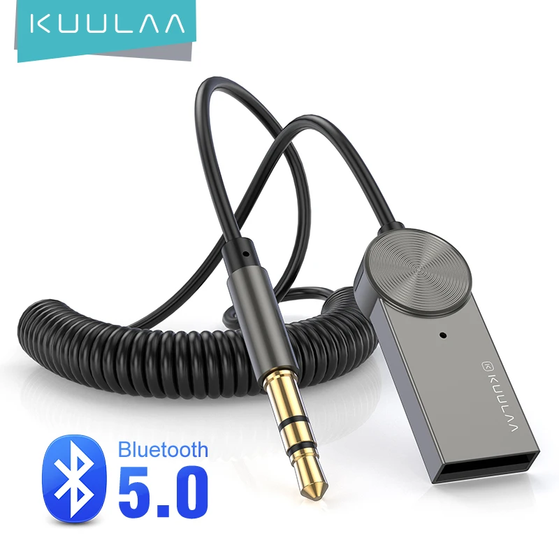 KUULAA Aux Bluetooth Adapter Dongle Kabel Für Auto 3,5mm Jack Aux Bluetooth 5,0 Empfänger Lautsprecher Audio Musik Drahtlose Sender