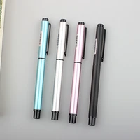 4pcs pure metal 0 38mm extra fine fountain pen fine gifts pens student school office writing pen business signature pen