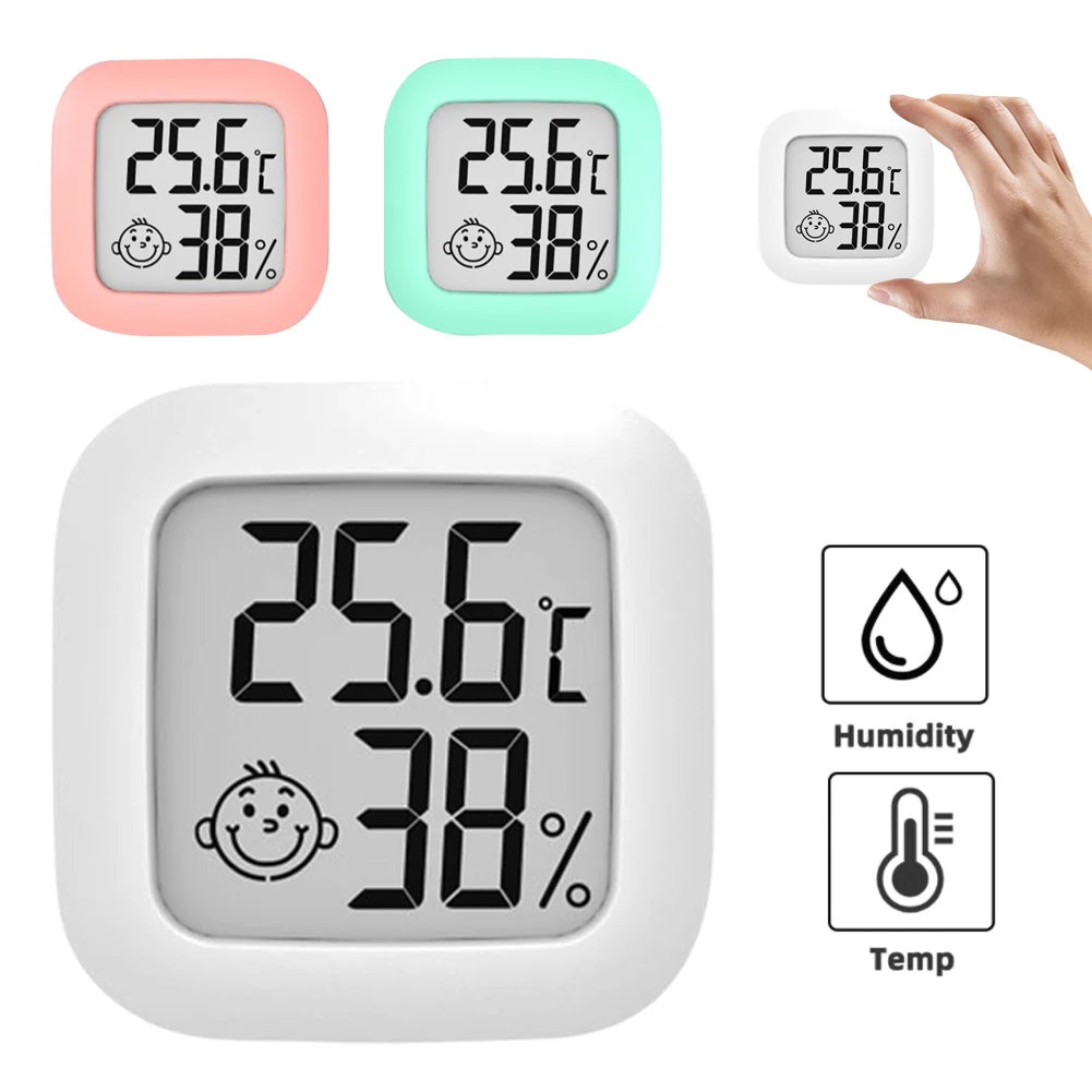 

Цифровой Комнатный термометр-гигрометр, миниатюрный Измеритель температуры и влажности с ЖК-дисплеем для дома, офиса, школы, оптовая продаж...