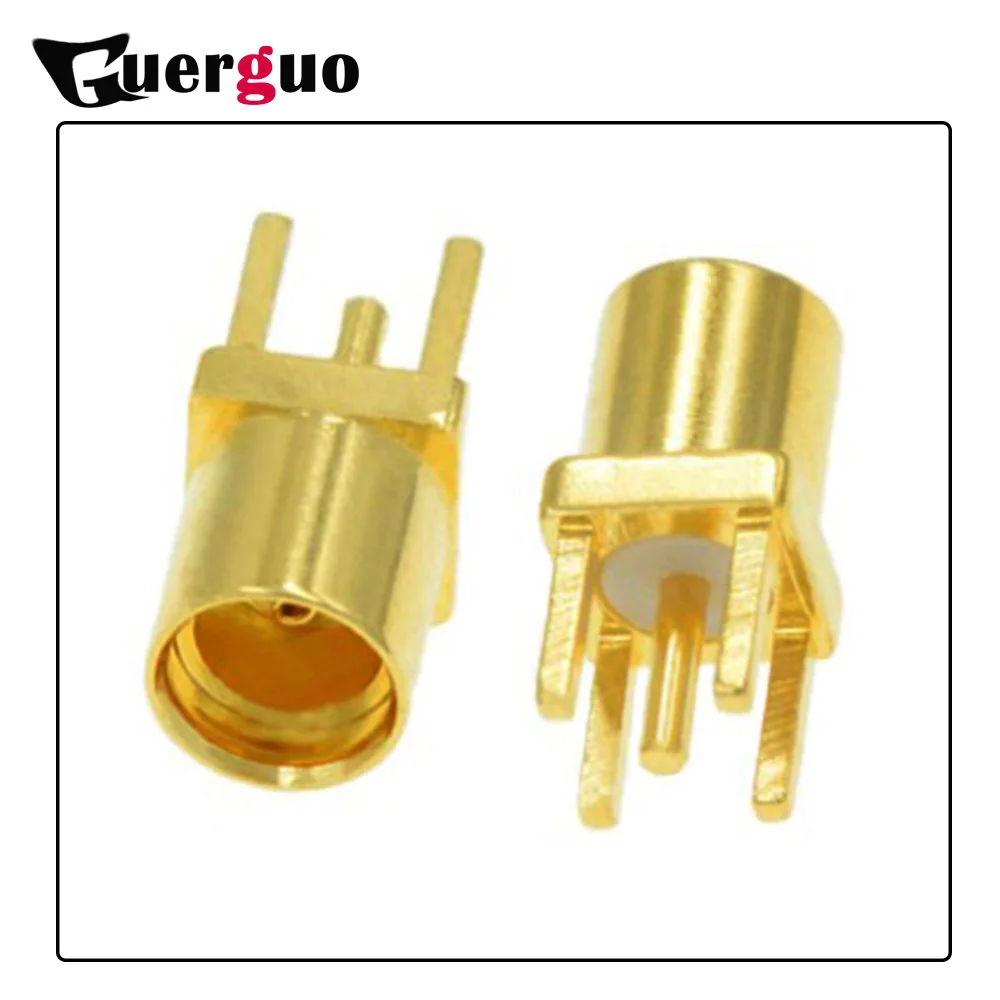 

1PC MMCX Female Jack to PCB Solder Plate End Socket Four Three Pin Bus RF Connector Coaxial Radios Adapter 50Ohm Wire Terminals