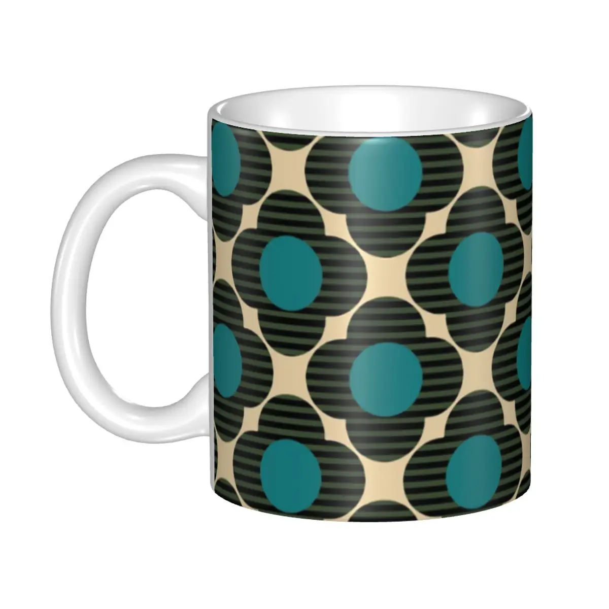 

DIY Orla Kiely Flower Stem Ceramic Mug Customized Scandinavian Flowers Coffee Cup Creative Present Outdoor Work Camping Cups