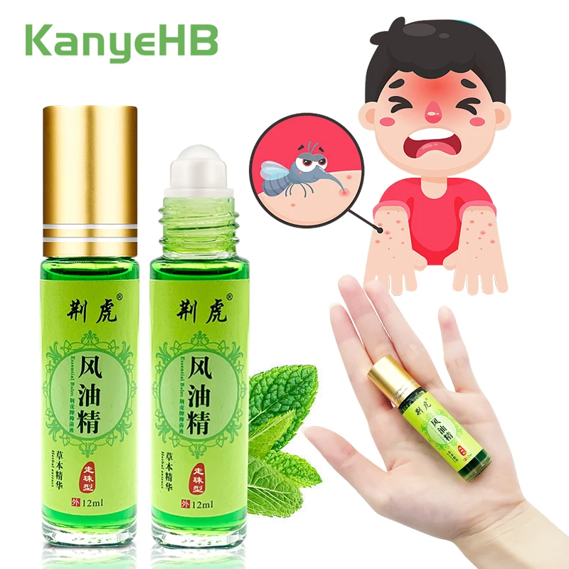 

2Pcs Tiger Refreshing Balm Roll-on Wind Oil Essence Anti-itch Mosquito Relief Dizziness Headache Motion Sickness Mint Oil A1200