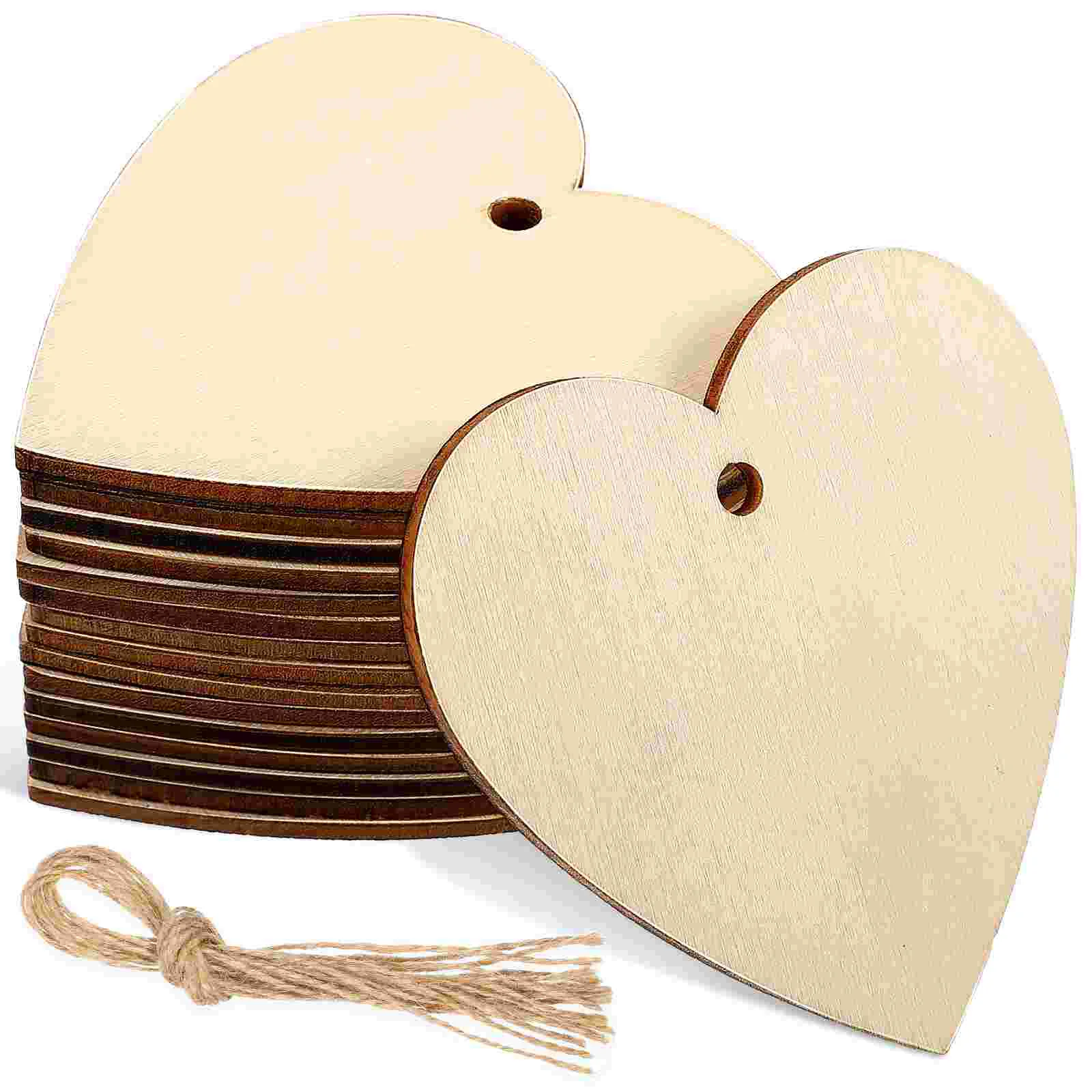 

Heart Wood Wooden Unfinished Crafts Ornaments Hearts Cutouts Pieces Slicespendant Hug Pocket Blank Wedding Slice Tags