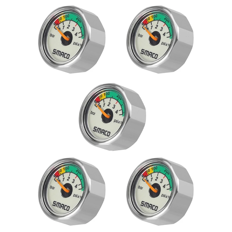 

5X SMACO M10 Diving Equipment Scuba Diving Pony Bottle Mini Oxygen Cylinder Diving Equipment Pressure Gauge