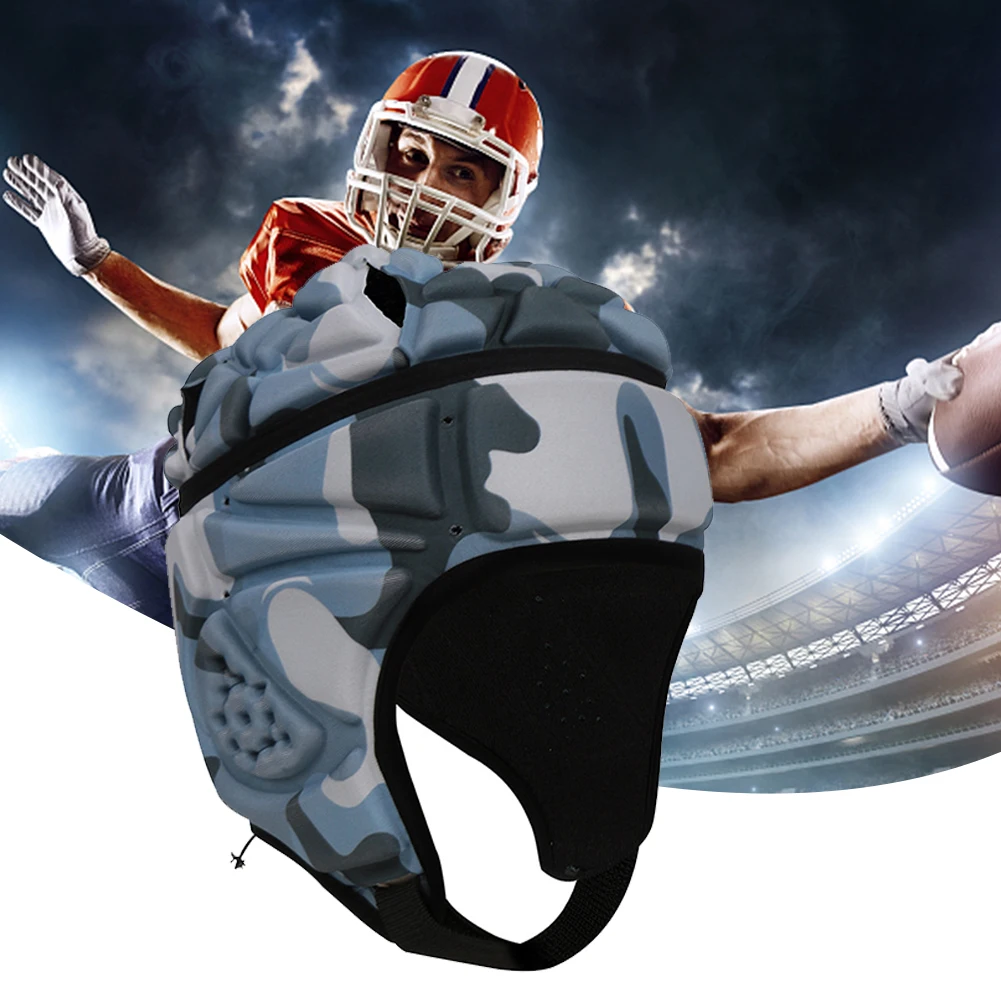 

Головной убор унисекс для футбола Регулируемый защитный шлем с эластичным шнурком противоударный головной убор легкий для спорта на откры...