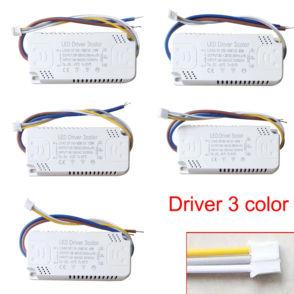 

LED Driver 3 Color Adapter For LED Lighting AC220V Non-Isolating Transformer LED Lighting Adapter Parts