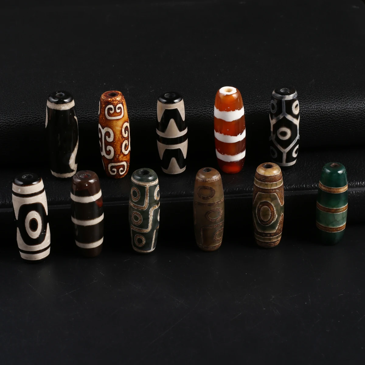 5 шт. бусины из натурального камня тибетского дзи