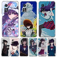 anime komi cant communicate phone case for xiaomi poco x3 nfc f3 m3 gt m4 mi 11 lite 5g ultra 11t 11x 12 pro 11i 12x clear cover