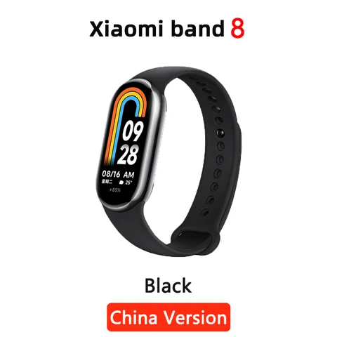 Оригинальный Смарт-браслет Xiaomi Mi Band 8 60 Гц 1,62 дюйма AMOLED Bluetooth с 150 спортивными режимами фитнес-трекер монитор сердечного ритма