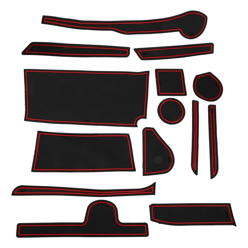 14Pcs Gate Slot Pad For DAIHATSU TANTO LA600S/LA610S Interior Non-Slip Anti Dust Cup Holder Inserts