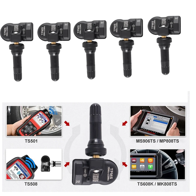 6 шт. Программируемый датчик MX 315 МГц 433 TPMS для шин Универсальный 2 в 1 монитор