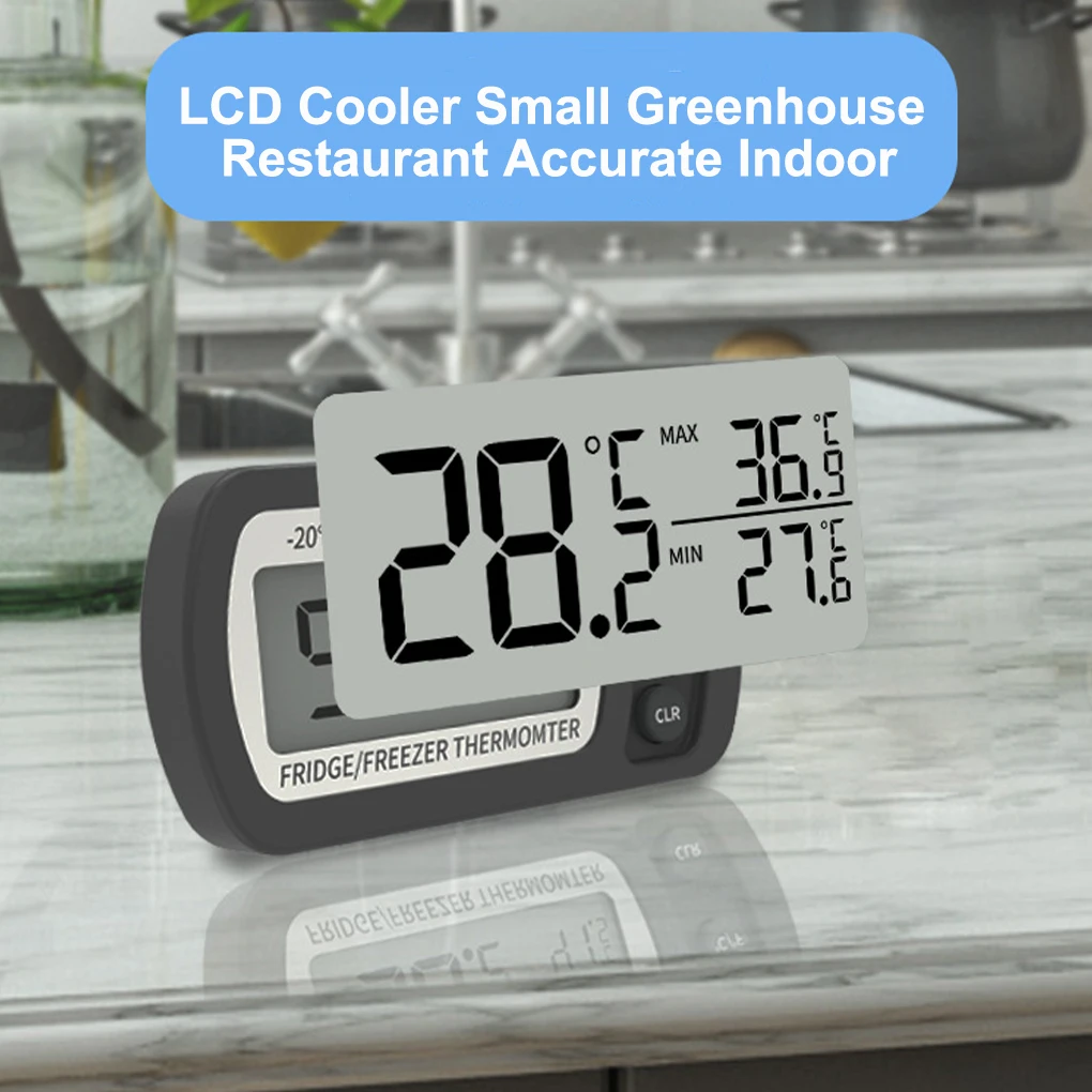 

Waterproof Refrigerator Thermometer Digital Kitchen Fridge, Home Room Temperature Gauge for Freezer