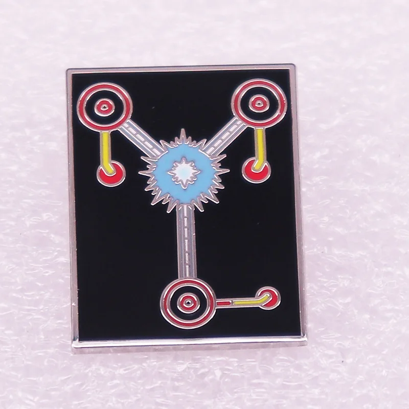 

Back to the Future Time Capacitor Television Brooches Badge for Bag Lapel Pin Buckle Jewelry Gift For Friends