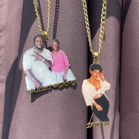 custom picture name photo necklace with acrylic jewelry personalized familywomenmankids pendant memory jewelry for women
