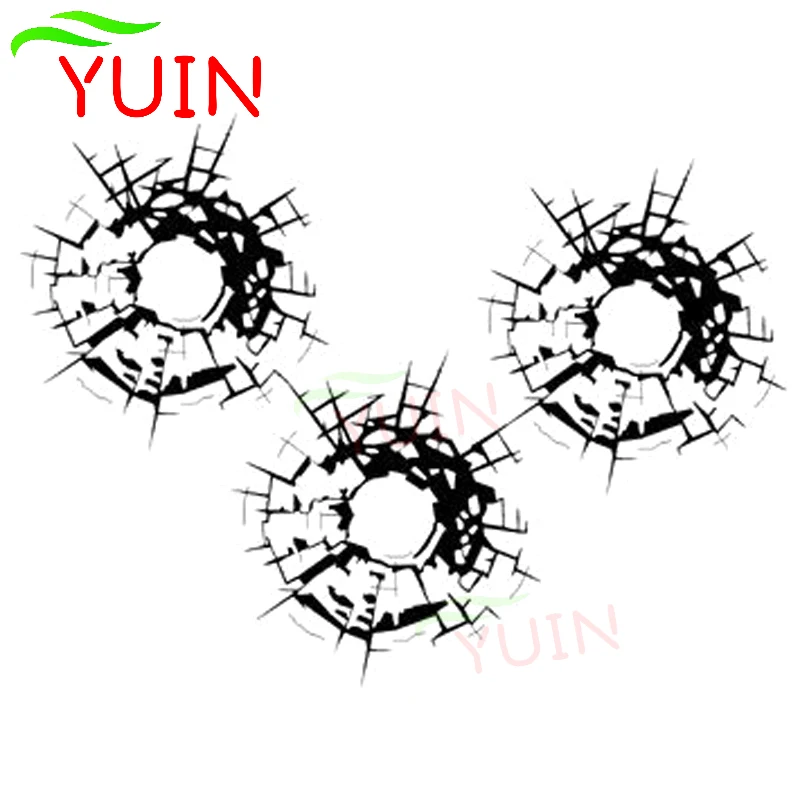 Художественные наклейки с отверстиями для пуль модное украшение окна