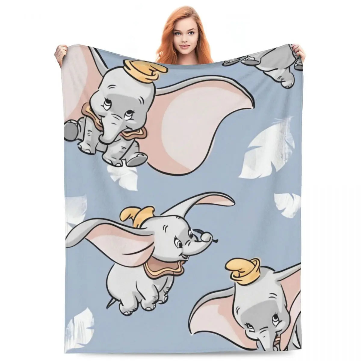 MINISO Дамбо милое мультяшное теплое мягкое одеяло для детей и взрослых плюшевое