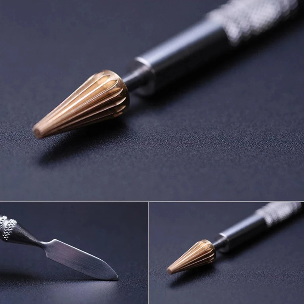 

Edge Pen Leather Edge Oil Pen Built-in Bearing Copper Rotary Head Dual Head Edge Oil Pen Non-slip Edge Oil Pen