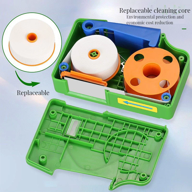 Fiber End Face Cleaning Box Fiber Wipe Replaceable Tool Pigtail Cleaner Cassette Ftth Optic Fiber Cleaner Tools for SC/ST/FC/LC