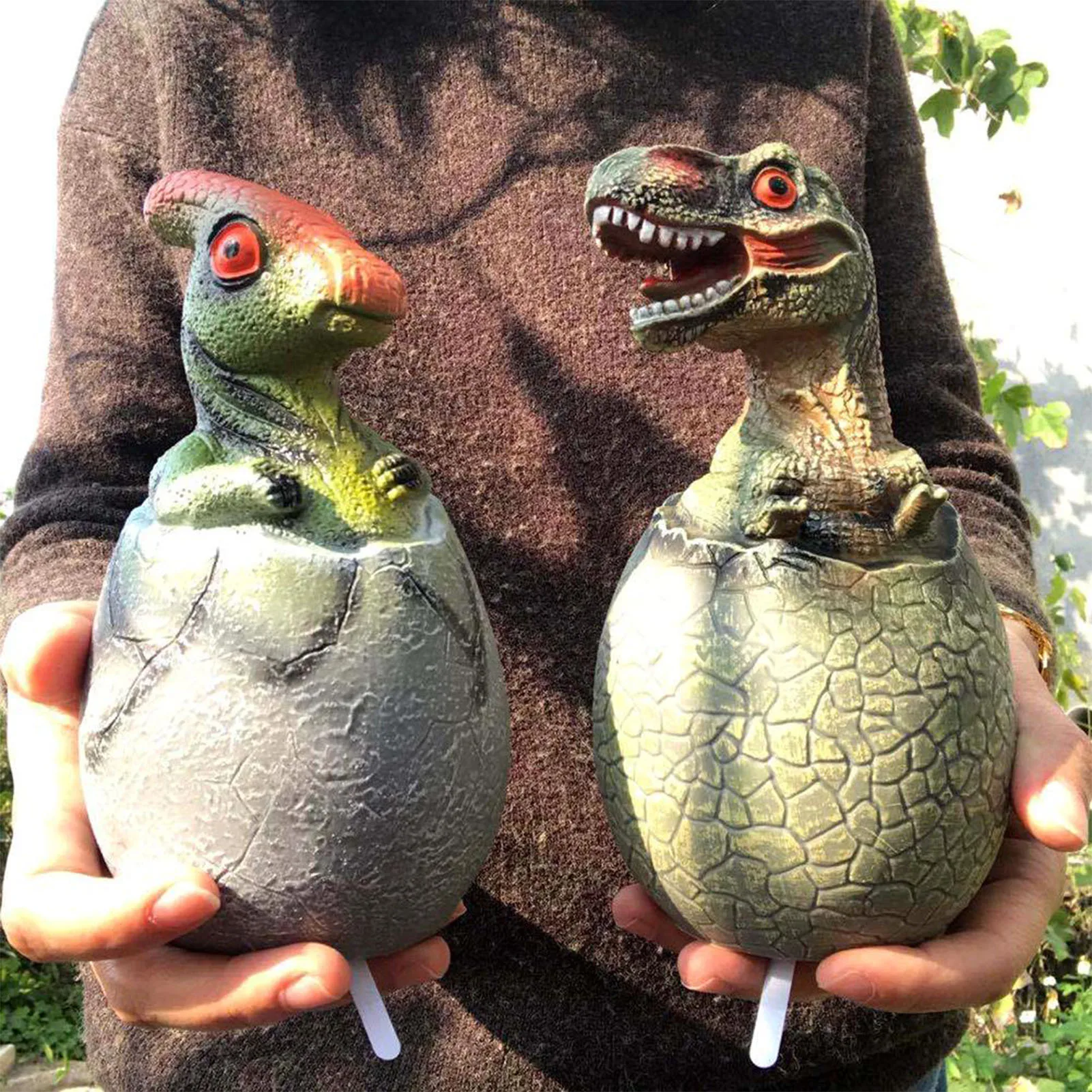 

Милая модель динозавра с яйцами, фигурки, игрушки ручной работы, полуразобранные фигурки, модель настольного декора, подарки на день рожден...