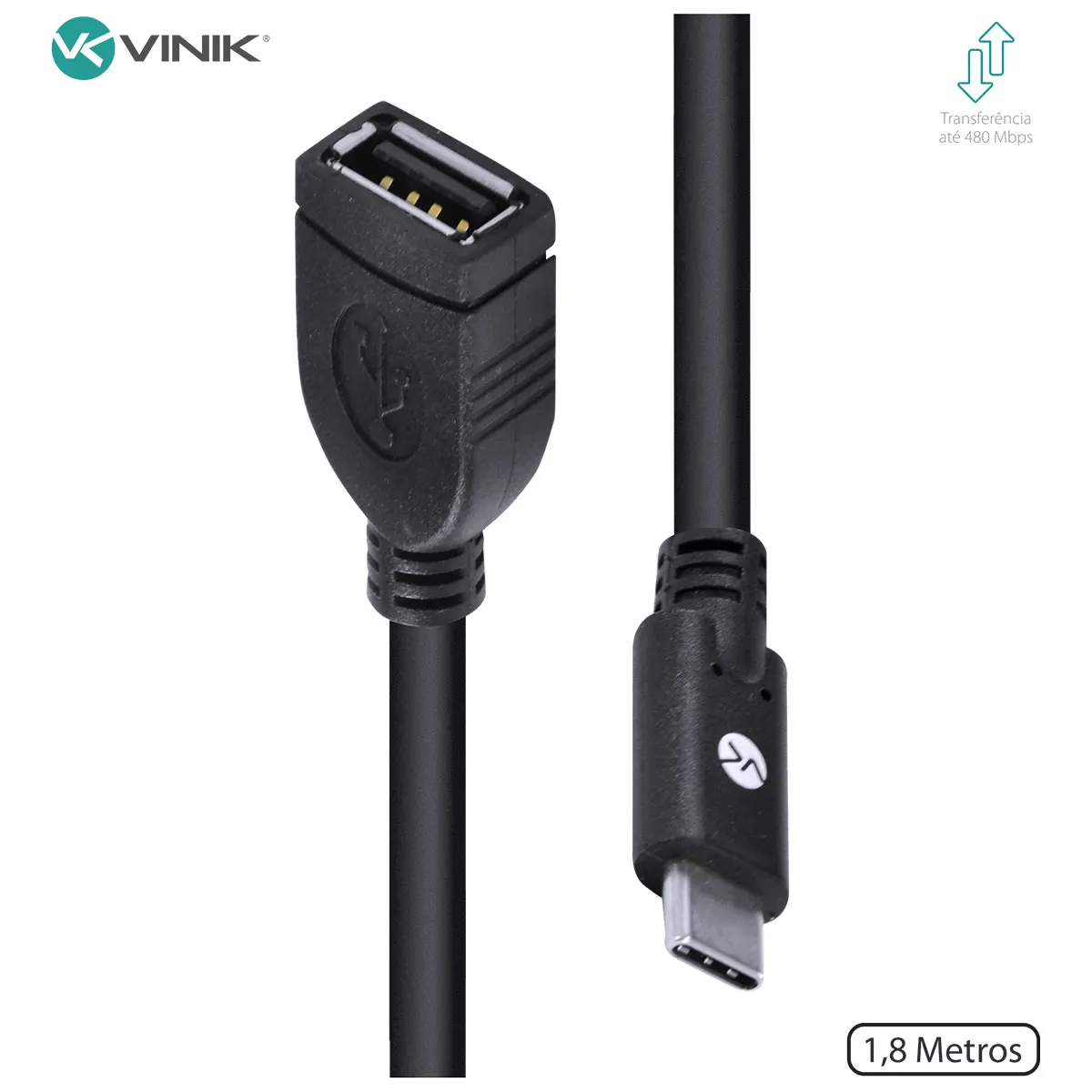 

USB CABLE TYPE C X EXTENDER USB A FEMALE 2.0 1.8 METERS-C20UAF-2