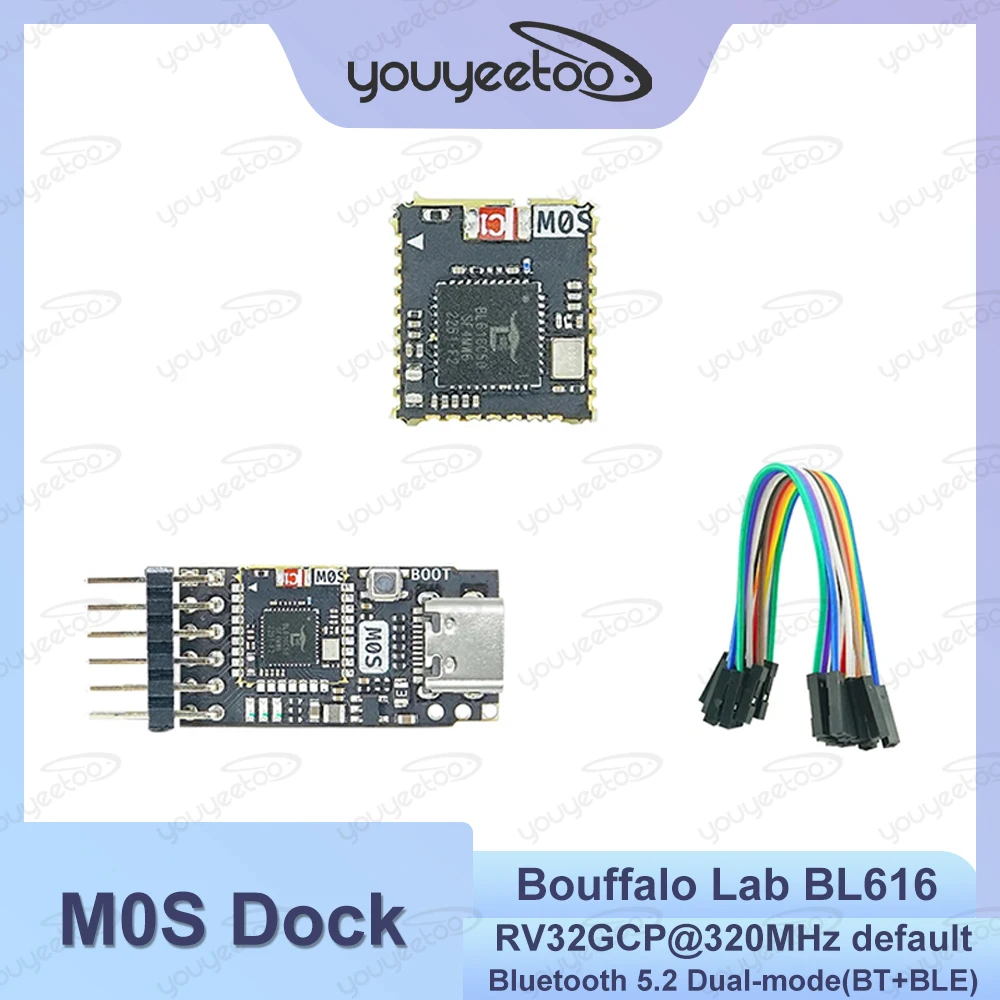 Фото Модуль IoT Sipeed M0S Dock Tiny, процессор RISC-V Buffalo Lab BL616, беспроводной Wi-Fi 6, Bluetooth 5.2, двухрежимная плата для разработки с низким энергопотреблением №1