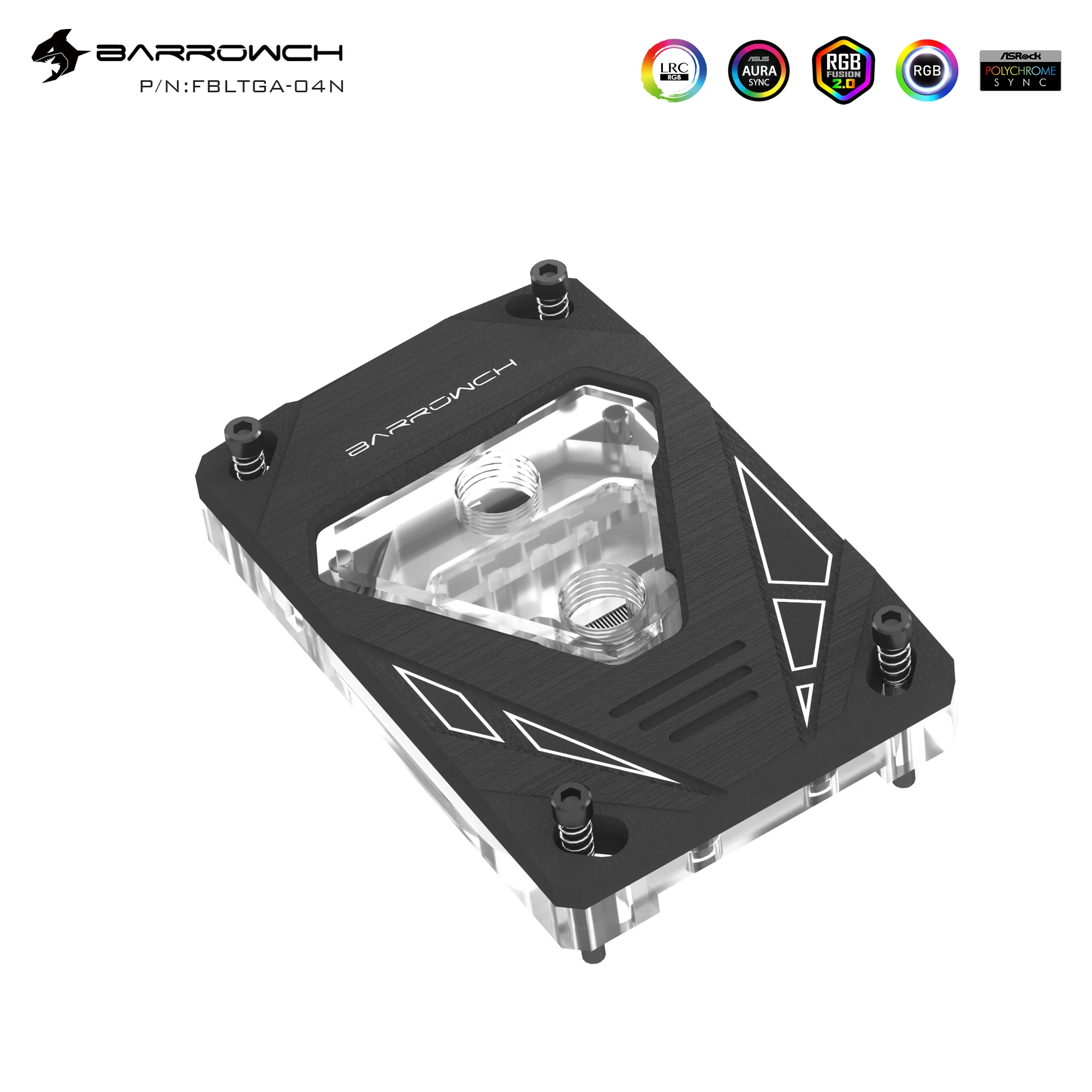 Barrowch Fbltga04n Bloco de Resfriamento Água da Cpu para Amd Ryzen Am4 Am3 Plataforma Radiador m Série pc Wtaer Computador Refrigeração Case