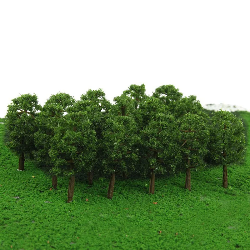 

Toys Hobbie Model Railroads Train Trees Scenery Micro Landscape Decor Plastic Build Layout Accessories Green DIY Mini 20Pcs 8CM