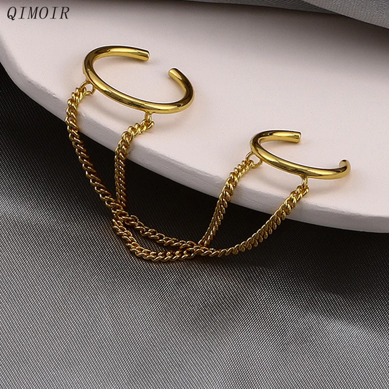 Adjustable 2 PCS/Set Link Chain Rings Metal Copper Trendy Punk Jewelry For Women Girl's Gifts Fashion Hot Sale Circle Ring C1195 - купить
