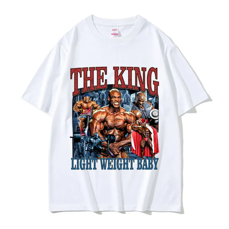 The King Light Weight Baby Ronny Coleman футболки с чехлом для мужчин забавная футболка фитнеса и