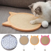 natural sisal cat scratcher board wall mounted scratcher pad scratching post mat with suction cup cat toy claw care grinding pad