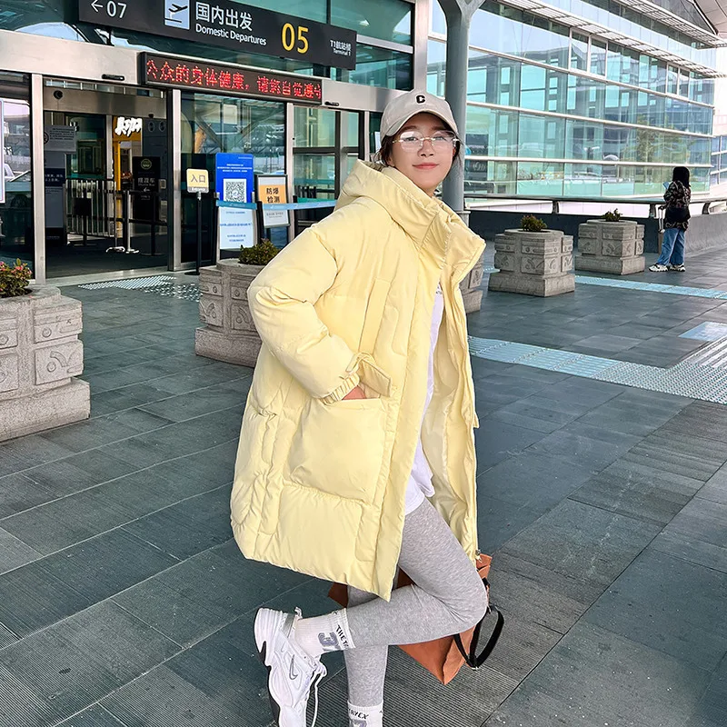 Women's Winter Jacket Puffer Parkas 2022 Fashion Ladies Oversized Coat with Hood Elegant Long Thicken Warm Outerwear Wholesale