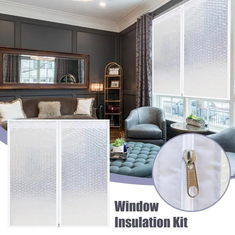 

Комплект изоляции для окон, герметичная крышка для окон, сохраняющая тепло в комнате, термостойкая пленка для окон и дверей, теплоизоляционная крышка 100x80 см