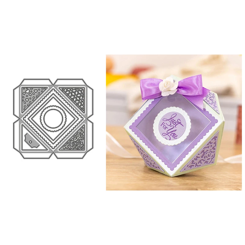 

Exquisite Box Metal Cutting Dies for Scrapbooking Handmade Tools Mold Cut Stencil New 2022 DIY Card Make Mould Model Craft