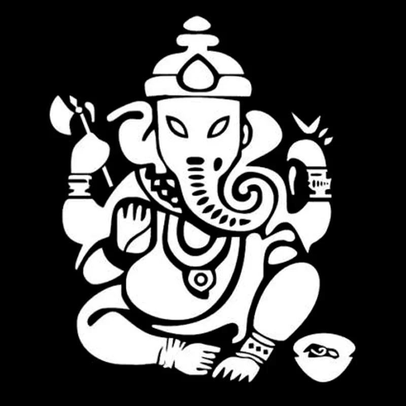 

Властные ПВХ СЛОН БУДДА индийские автомобильные наклейки Автомобильное украшение личность Водонепроницаемая Автомобильная наклейка, 15 см * 13 см