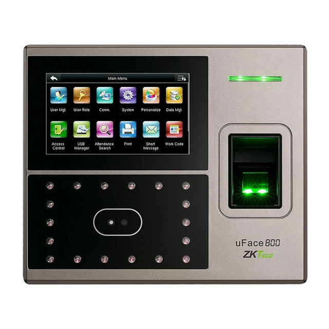 

Zk-teco Uface800 4.3 inches Time, Fingerprints, RFID, Face and Attendance Recognition Machine